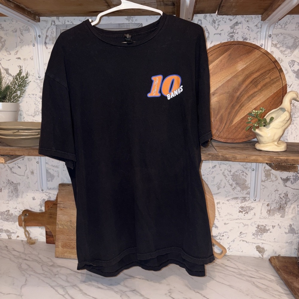 10 Banks Motocross Men's XL Black Retro T Shirt Worn Lived In Distressed Old
